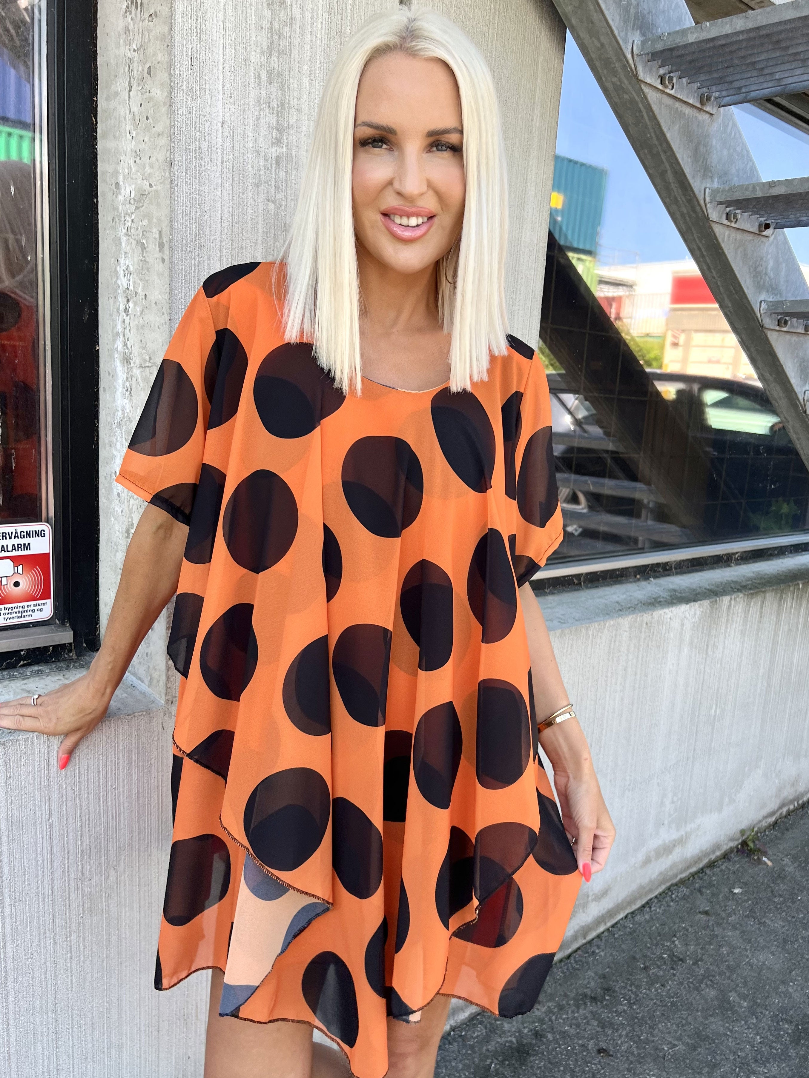 Wanda - Tunika kjole i chiffonstof